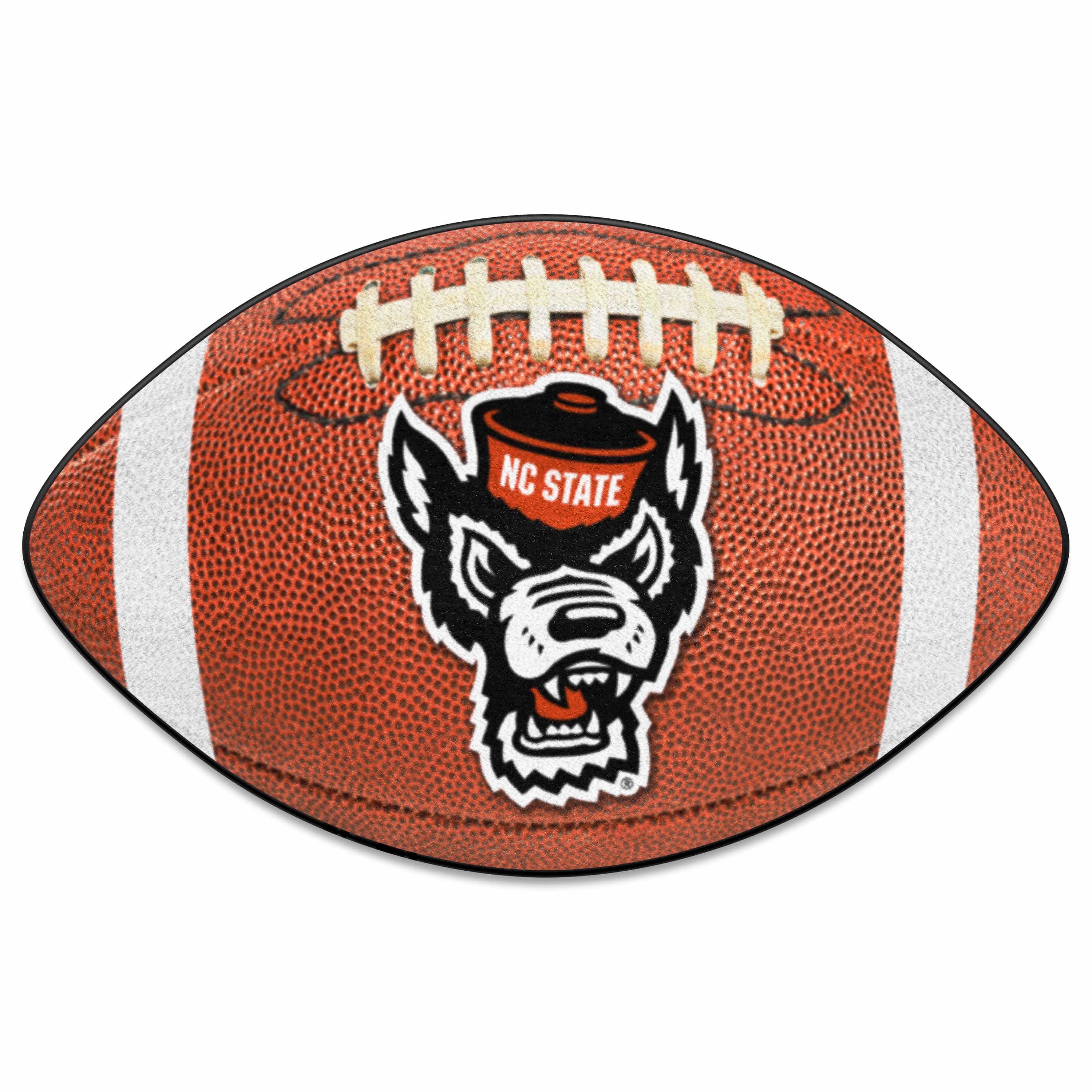 NC State Wolfpack Football Rug - 20.5in. x 32.5in., Wolf Logo - NC State