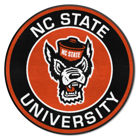 NC State Wolfpack Roundel Rug - 27in. Diameter, Wolf Logo - NC State