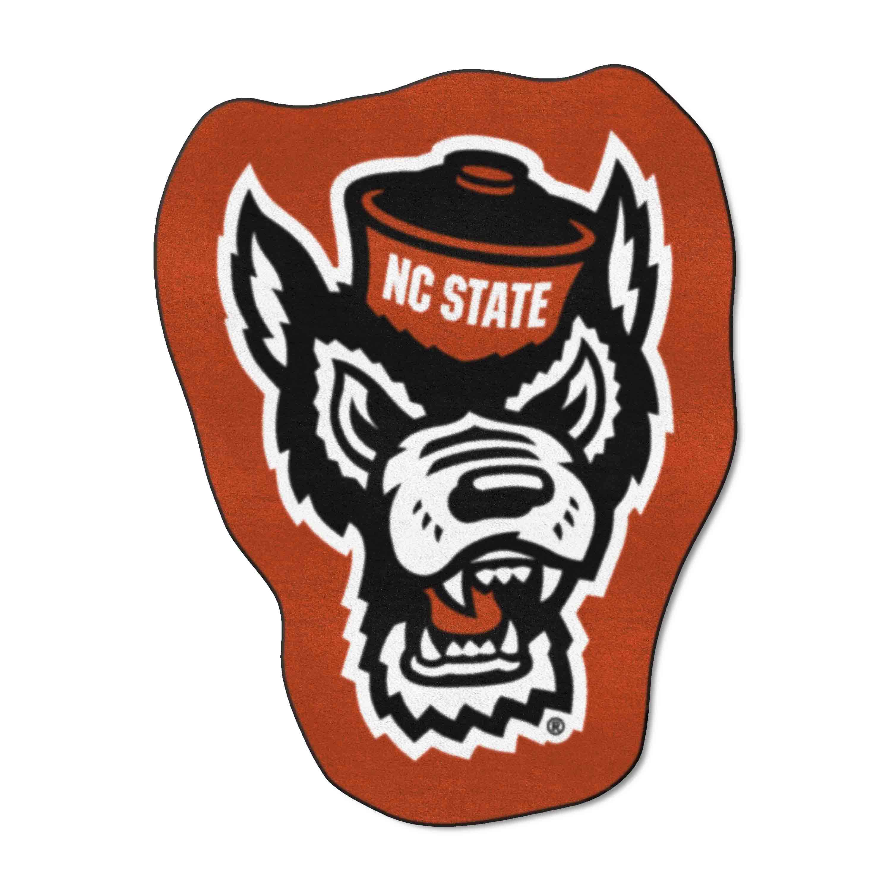 NC State Wolfpack Mascot Rug, Wolf Logo - NC State