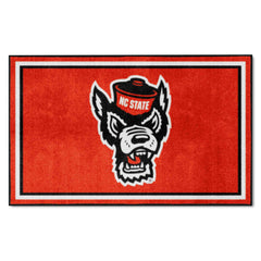 NC State Wolfpack 4ft. x 6ft. Plush Area Rug, Wolf Logo - NC State