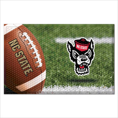 NC State Wolfpack Rubber Scraper Door Mat, Wolfie Logo - NC State