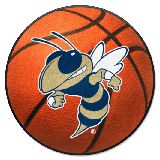 Georgia Tech Yellow Jackets Basketball Rug - 27in. Diameter, Buzz