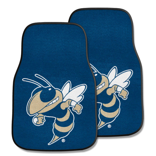 Georgia Tech Yellow Jackets Front Carpet Car Mat Set - 2 Pieces, Buzz