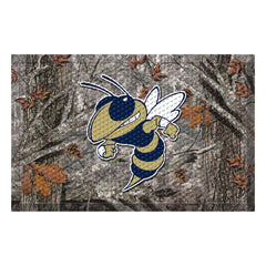 Georgia Tech Yellow Jackets Rubber Scraper Door Mat Camo, Buzz Logo