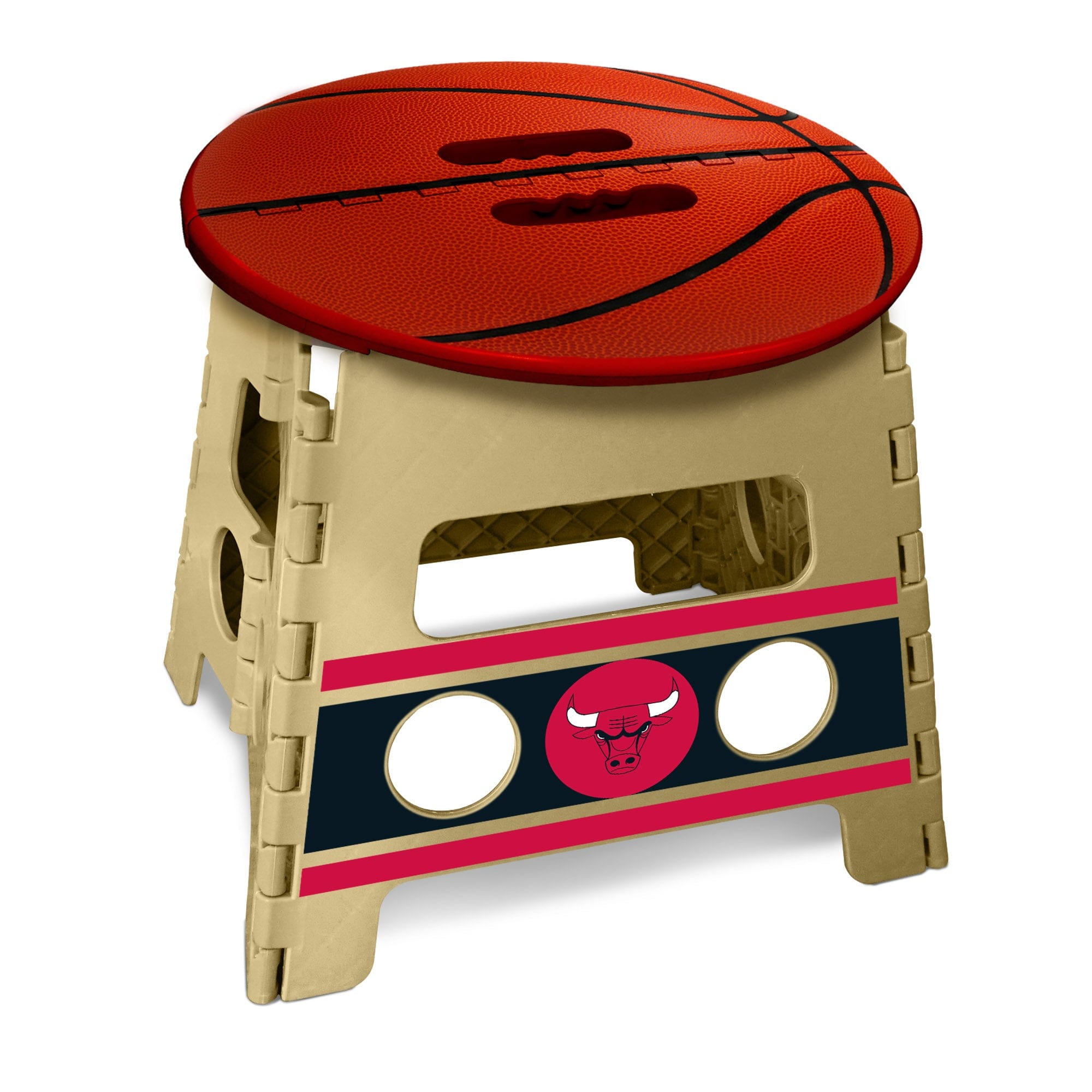 Chicago Bulls Folding Step Stool - 13in. Rise - Chicago Bulls