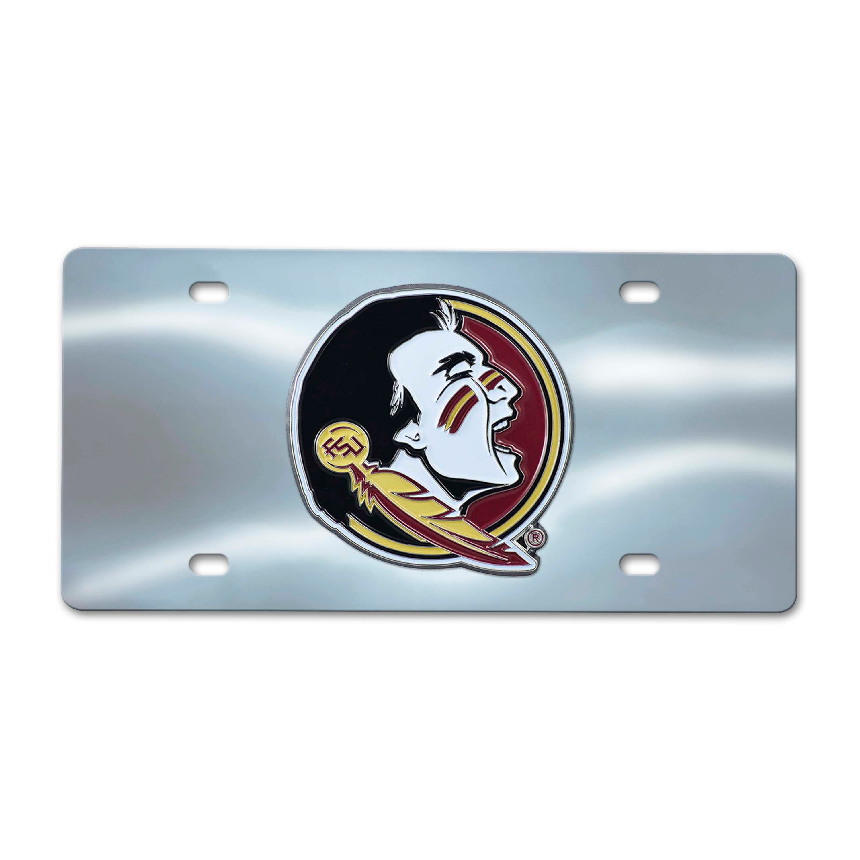 Florida State Seminoles 3D Stainless Steel License Plate