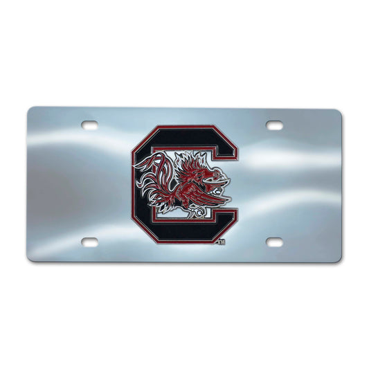 South Carolina Gamecocks 3D Stainless Steel License Plate