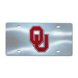 Oklahoma Sooners 3D Stainless Steel License Plate