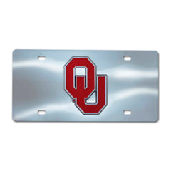 Oklahoma Sooners 3D Stainless Steel License Plate - Oklahoma