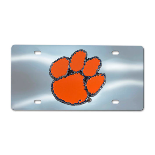 Clemson Tigers 3D Stainless Steel License Plate - Clemson