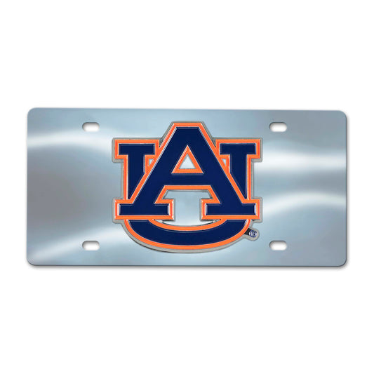 Auburn Tigers 3D Stainless Steel License Plate