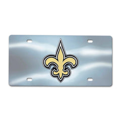 New Orleans Saints 3D Stainless Steel License Plate