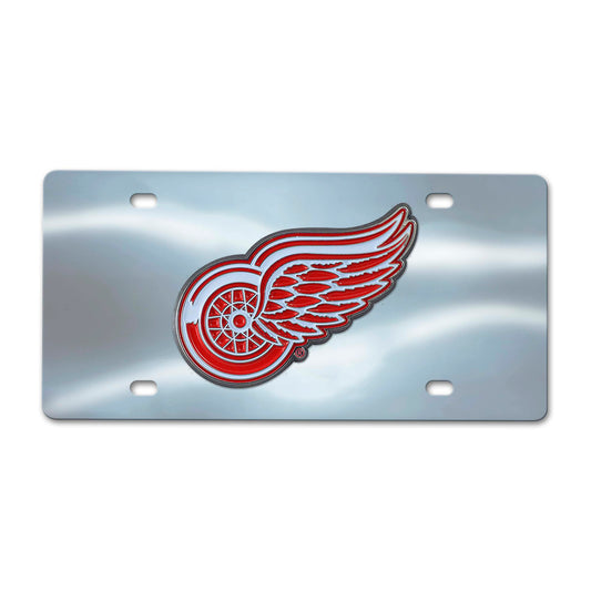 Detroit Red Wings 3D Stainless Steel License Plate