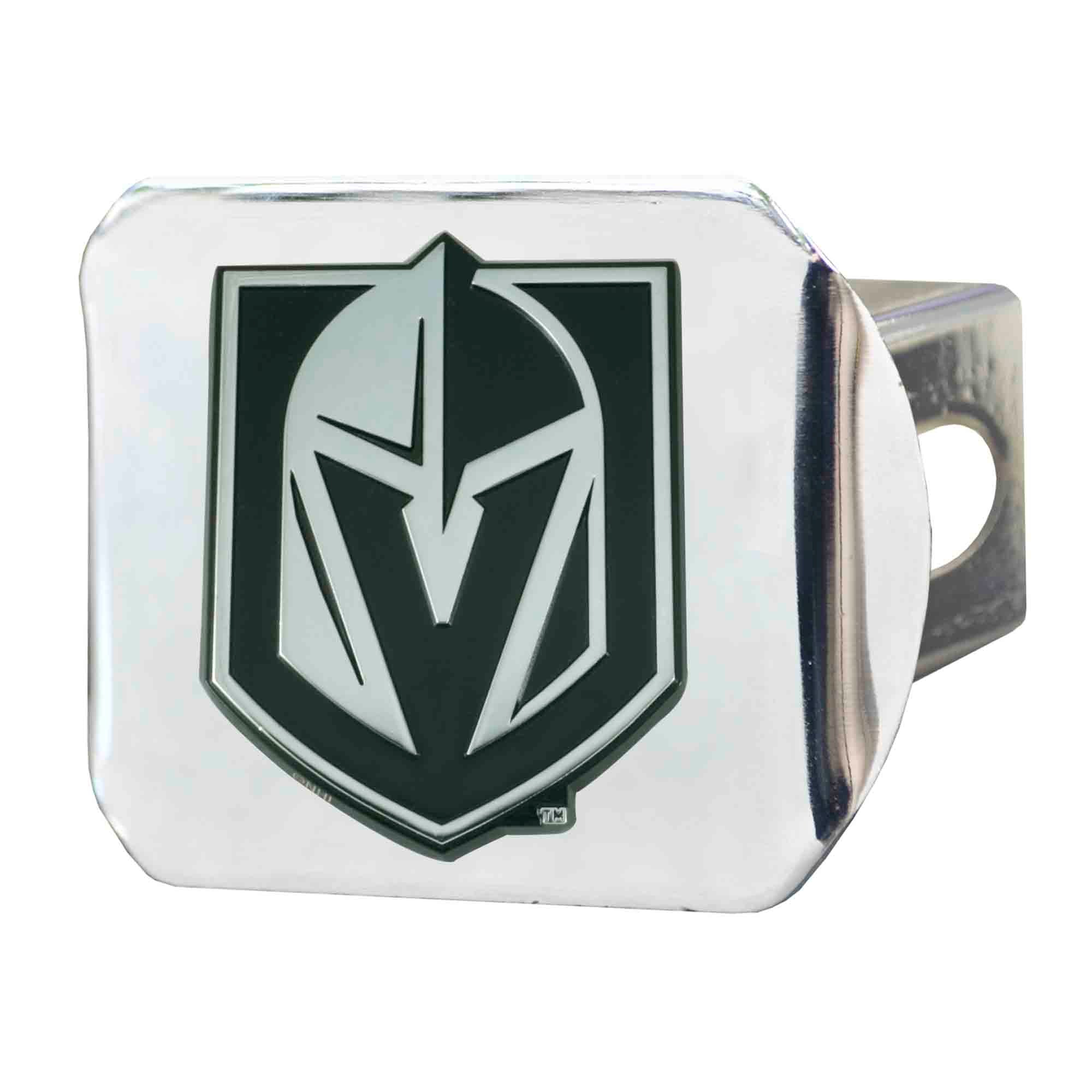 Vegas Golden Knights Chrome Metal Hitch Cover with Chrome Metal 3D Emblem