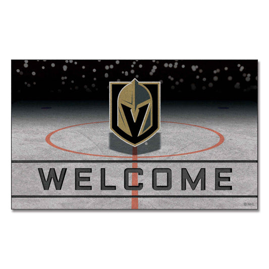 Vegas Golden Knights Rubber Door Mat - 18in. x 30in.