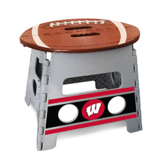 Wisconsin Badgers Folding Step Stool - 13in. Rise