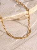 18K Gold-Plated Stainless Steel Double-Layered Necklace - Trendsi