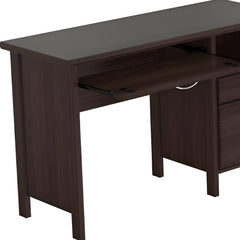 47" Espresso Computer Desk With Two Drawers