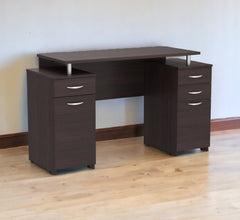 43" Espresso Computer Desk With Four Drawers