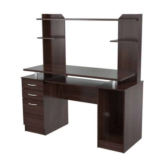 51" Espresso Computer Desk With Two Drawers - Homeroots