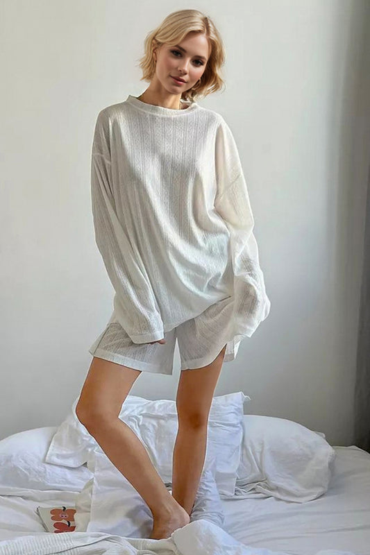 Basic Bae Buttery-Soft Breathable Round Neck Top and Shorts Set - Trendsi