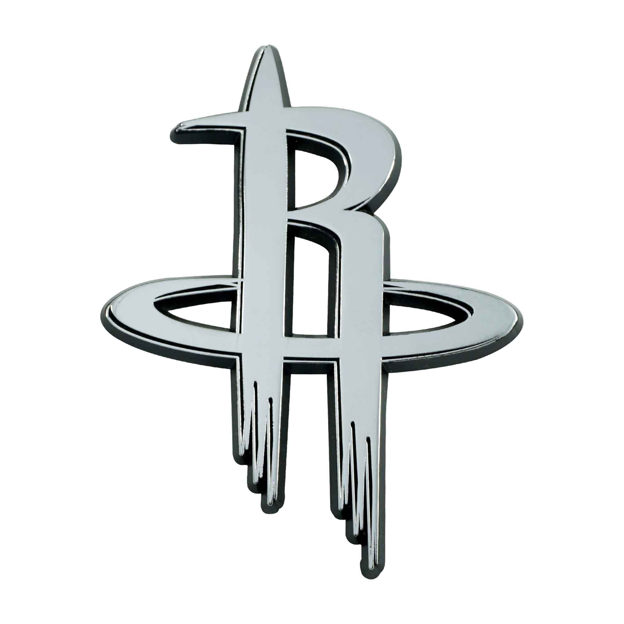 Houston Rockets 3D Chrome Metal Emblem - Houston Rockets