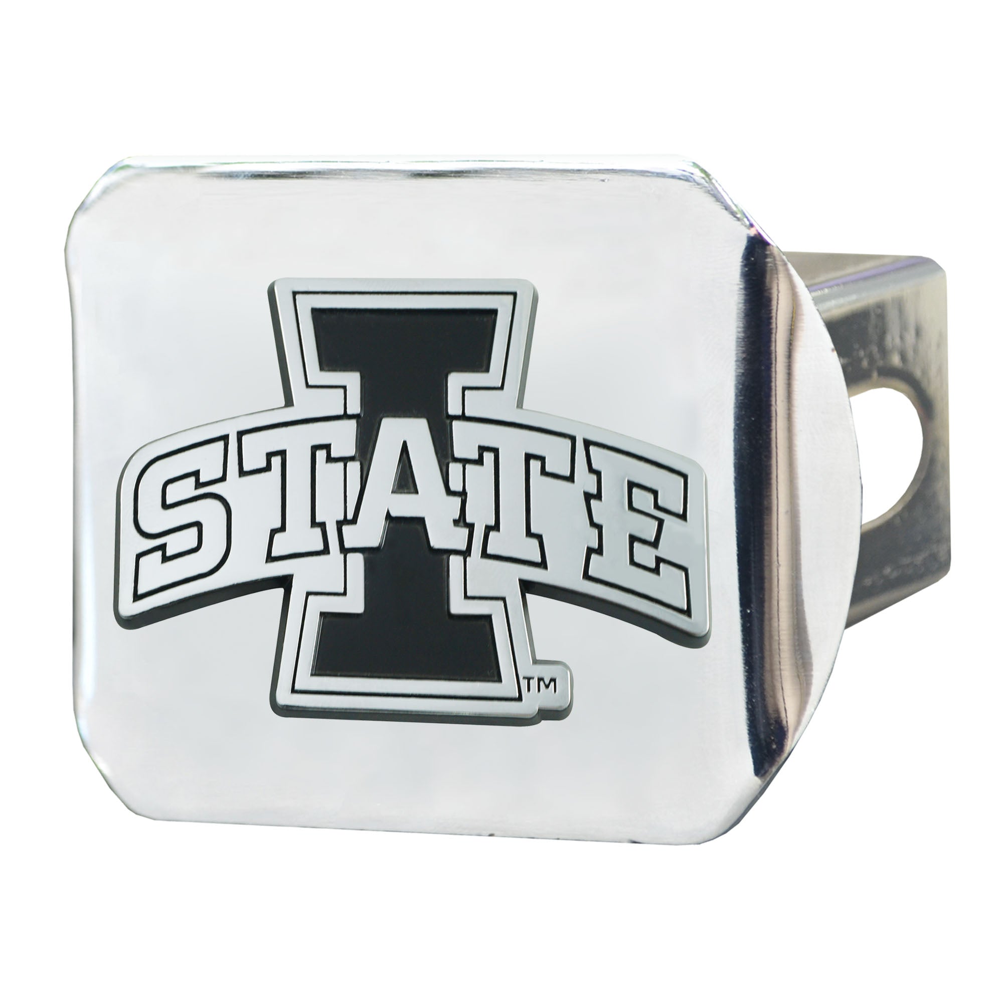 Iowa State Cyclones Chrome Metal Hitch Cover with Chrome Metal 3D Emblem