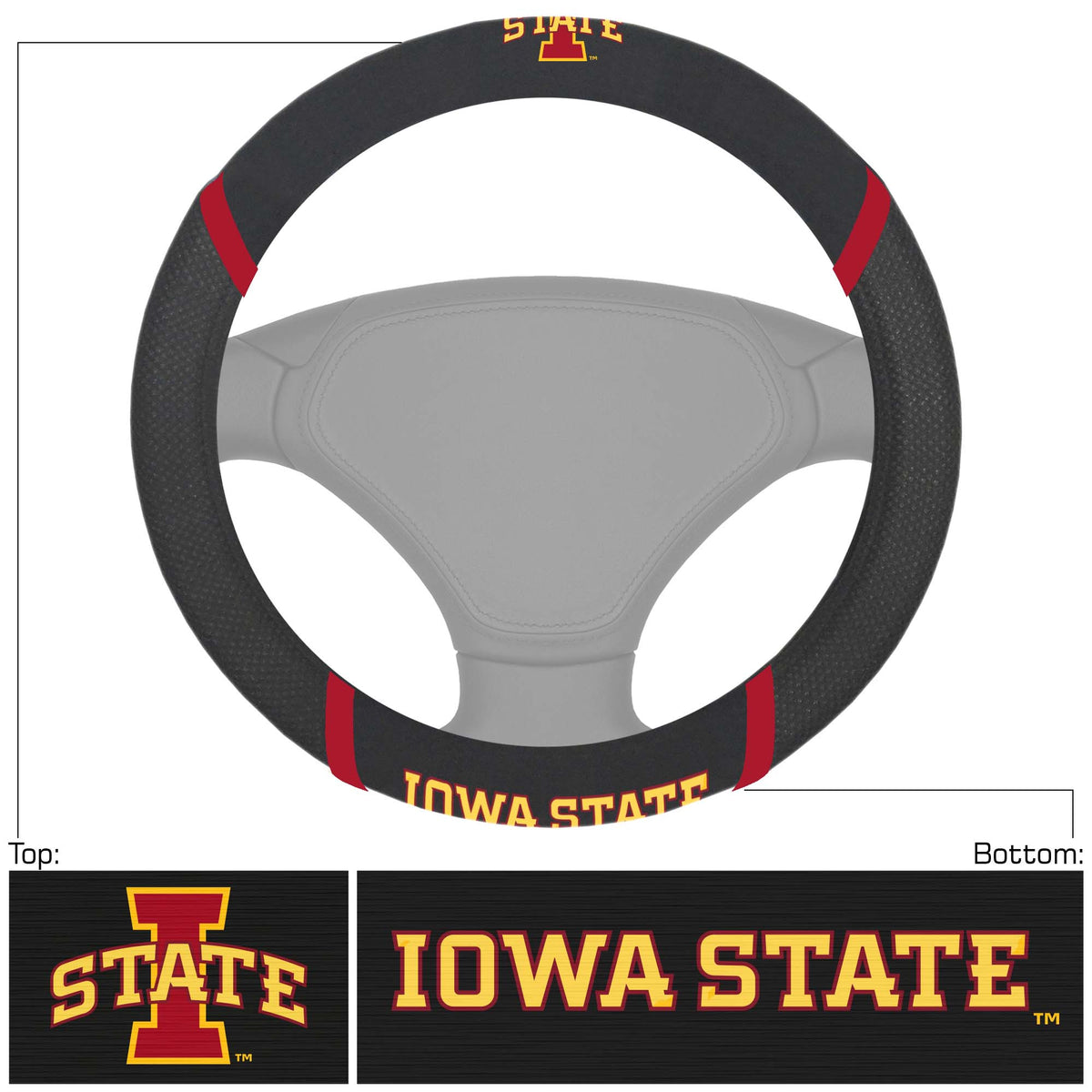 Iowa State Cyclones Embroidered Steering Wheel Cover