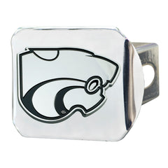 Kansas State Wildcats Chrome Metal Hitch Cover with Chrome Metal 3D Emblem