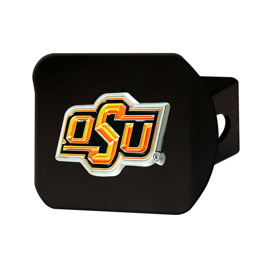 Oklahoma State Cowboys Black Metal Hitch Cover - 3D Color Emblem - Oklahoma State