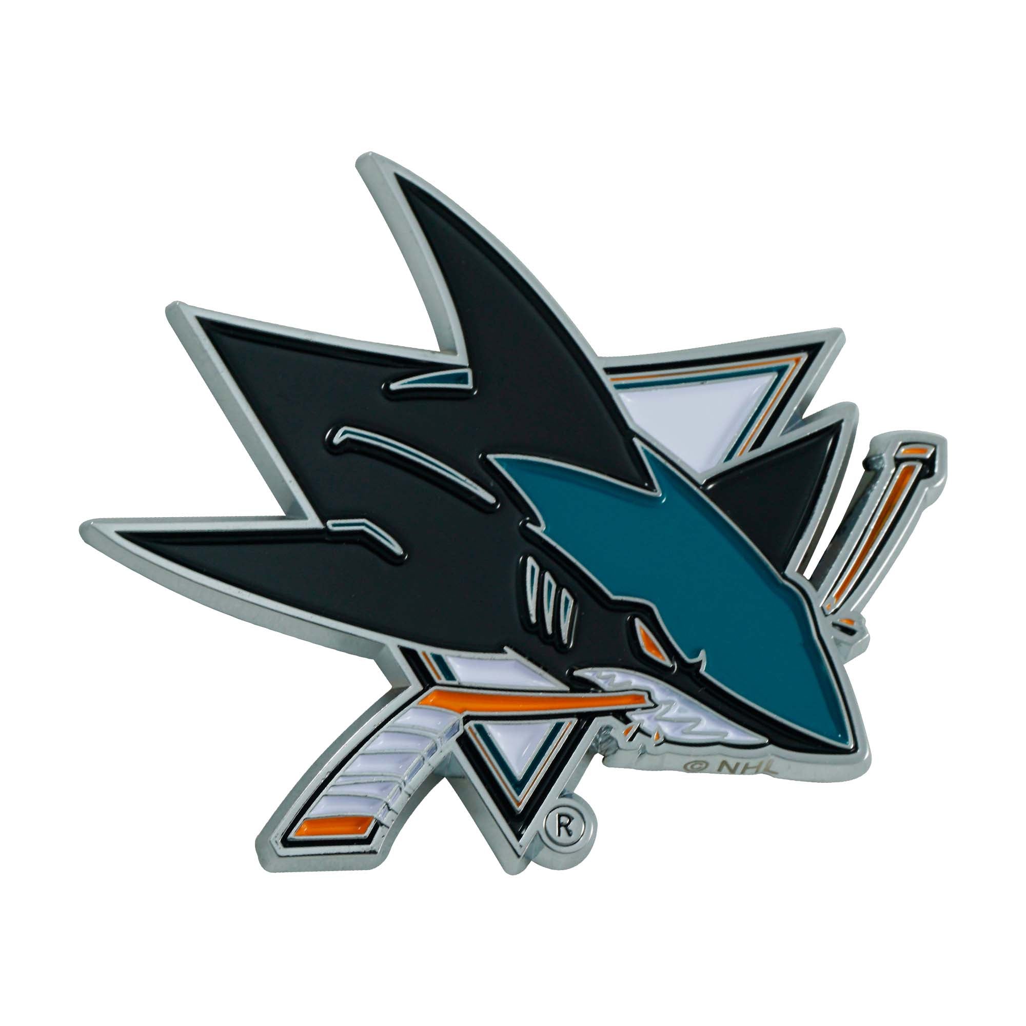 San Jose Sharks 3D Color Metal Emblem