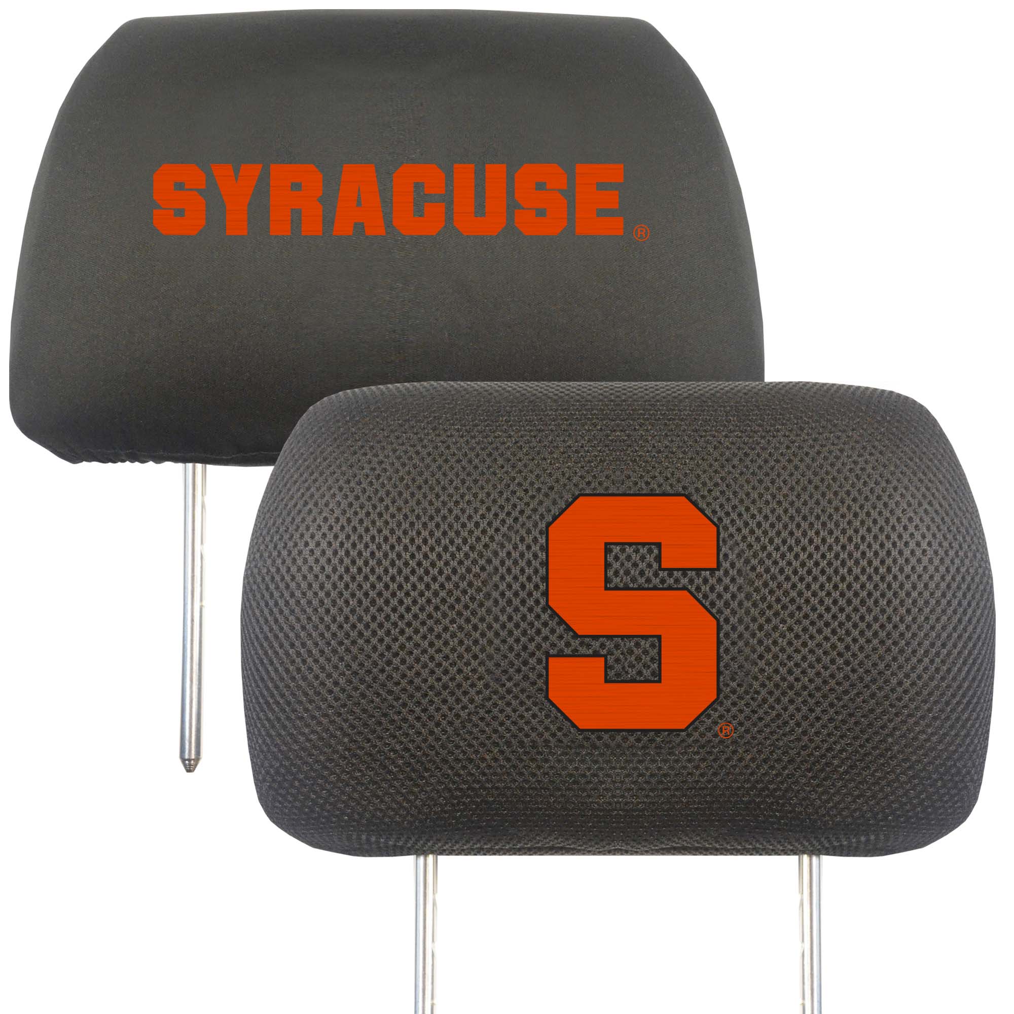 Syracuse Orange Embroidered Head Rest Cover Set - 2 Pieces