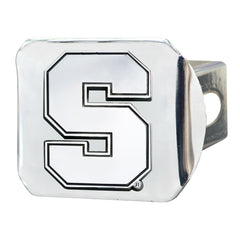 Syracuse Orange Chrome Metal Hitch Cover with Chrome Metal 3D Emblem