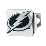 Tampa Bay Lightning Chrome Metal Hitch Cover with Chrome Metal 3D Emblem