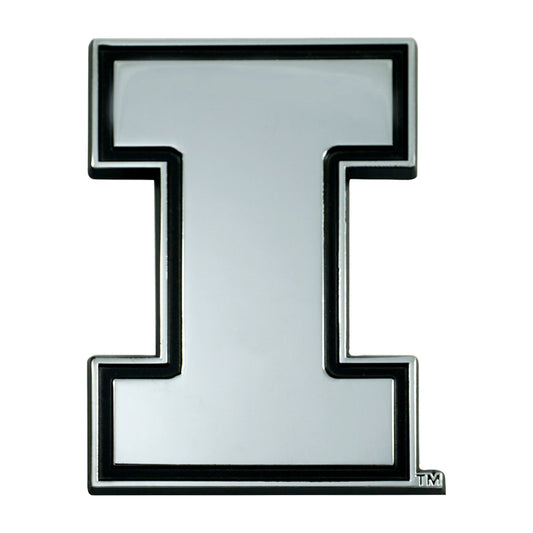 Illinois Illini 3D Chrome Metal Emblem