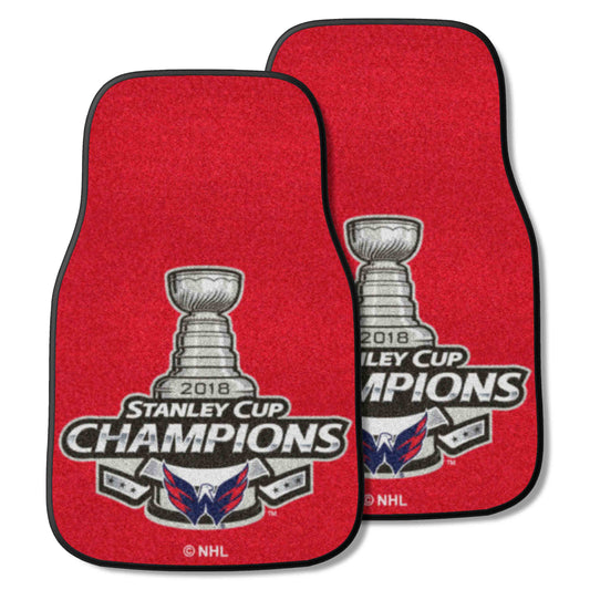 Washington Capitals Front Carpet Car Mat Set - 2 Pieces, 2018 Stanley Cup Champions