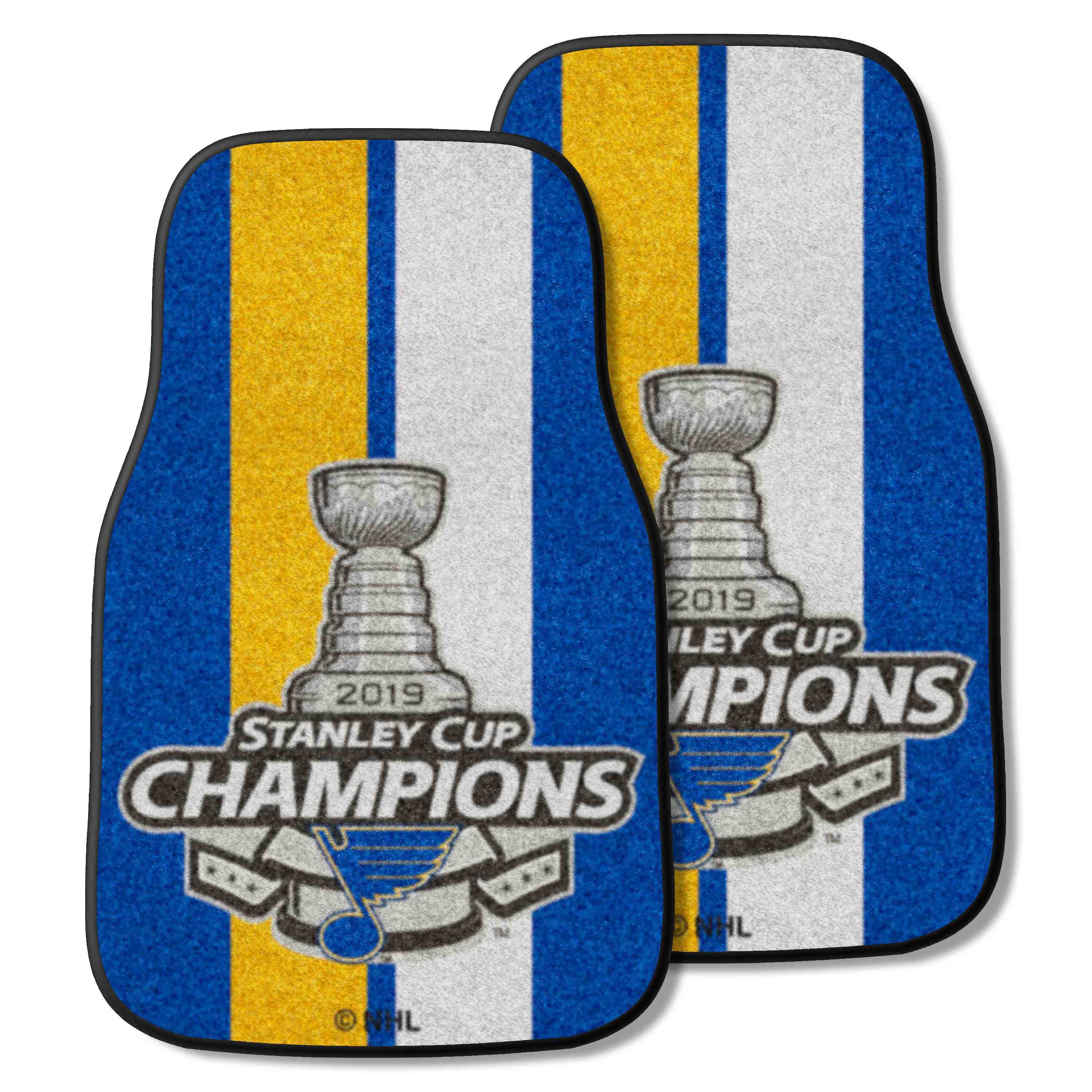 St. Louis Blues Front Carpet Car Mat Set - 2 Pieces, 2019 Stanley Cup Champions