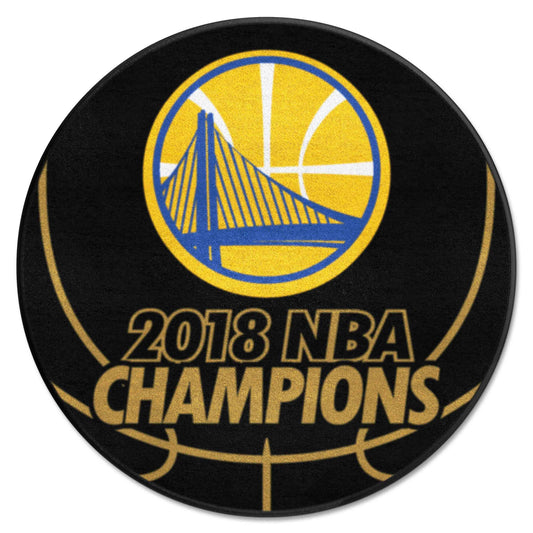 Golden State Warriors 2018 NBA Champions Basketball Rug - 27in. Diameter