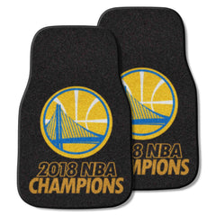 Golden State Warriors 2018 NBA Champions Front Carpet Car Mat Set - 2 Pieces