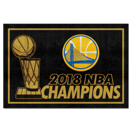 Golden State Warriors 2018 NBA Champions 5ft. x 8 ft. Plush Area Rug