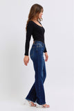 Judy Blue Full Size Raw Hem Straight Leg Jeans - Trendsi