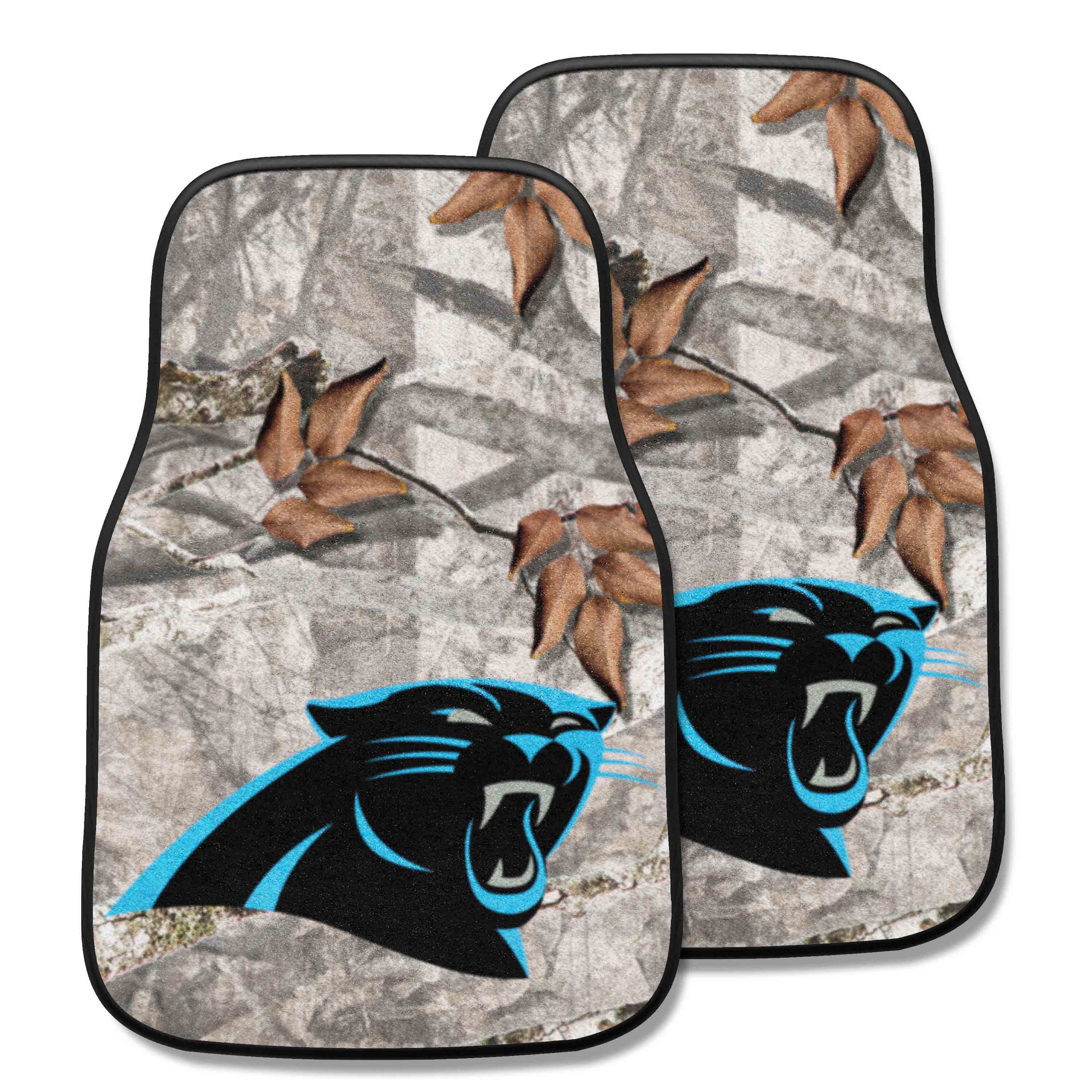 Carolina Panthers Camo Front Carpet Car Mat Set - 2 Pieces