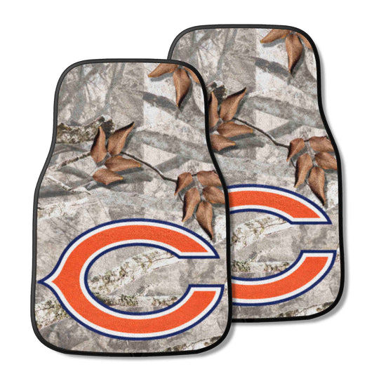 Chicago Bears Camo Front Carpet Car Mat Set - 2 Pieces