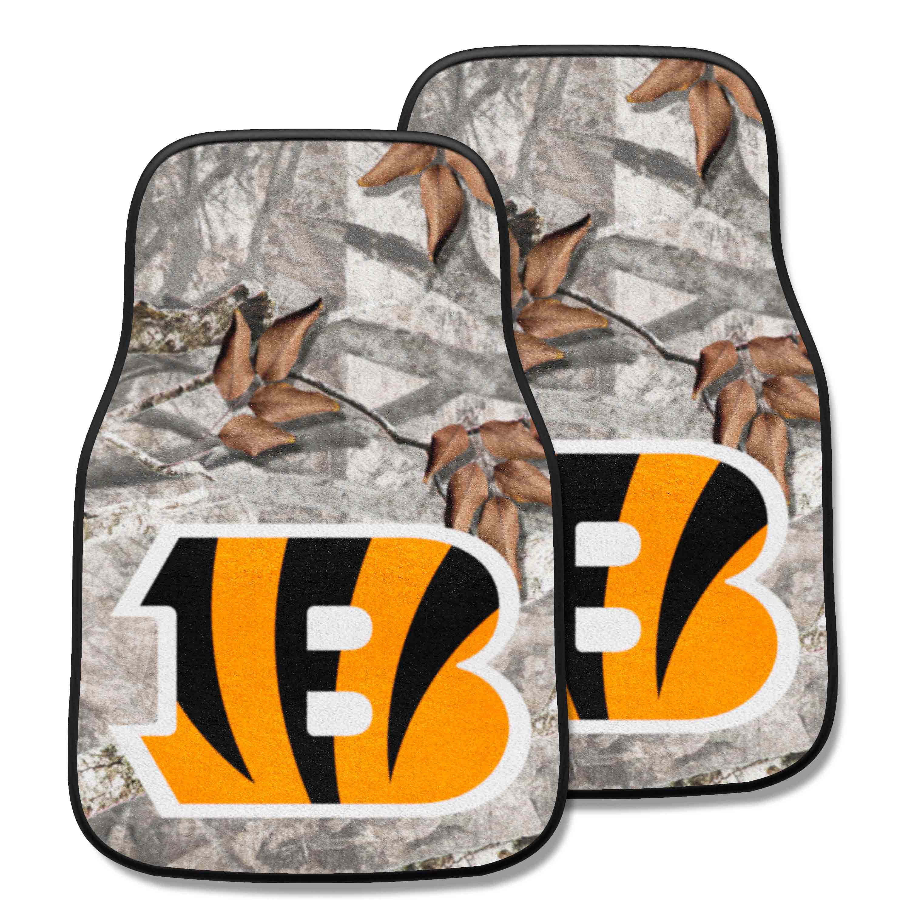 Cincinnati Bengals Camo Front Carpet Car Mat Set - 2 Pieces