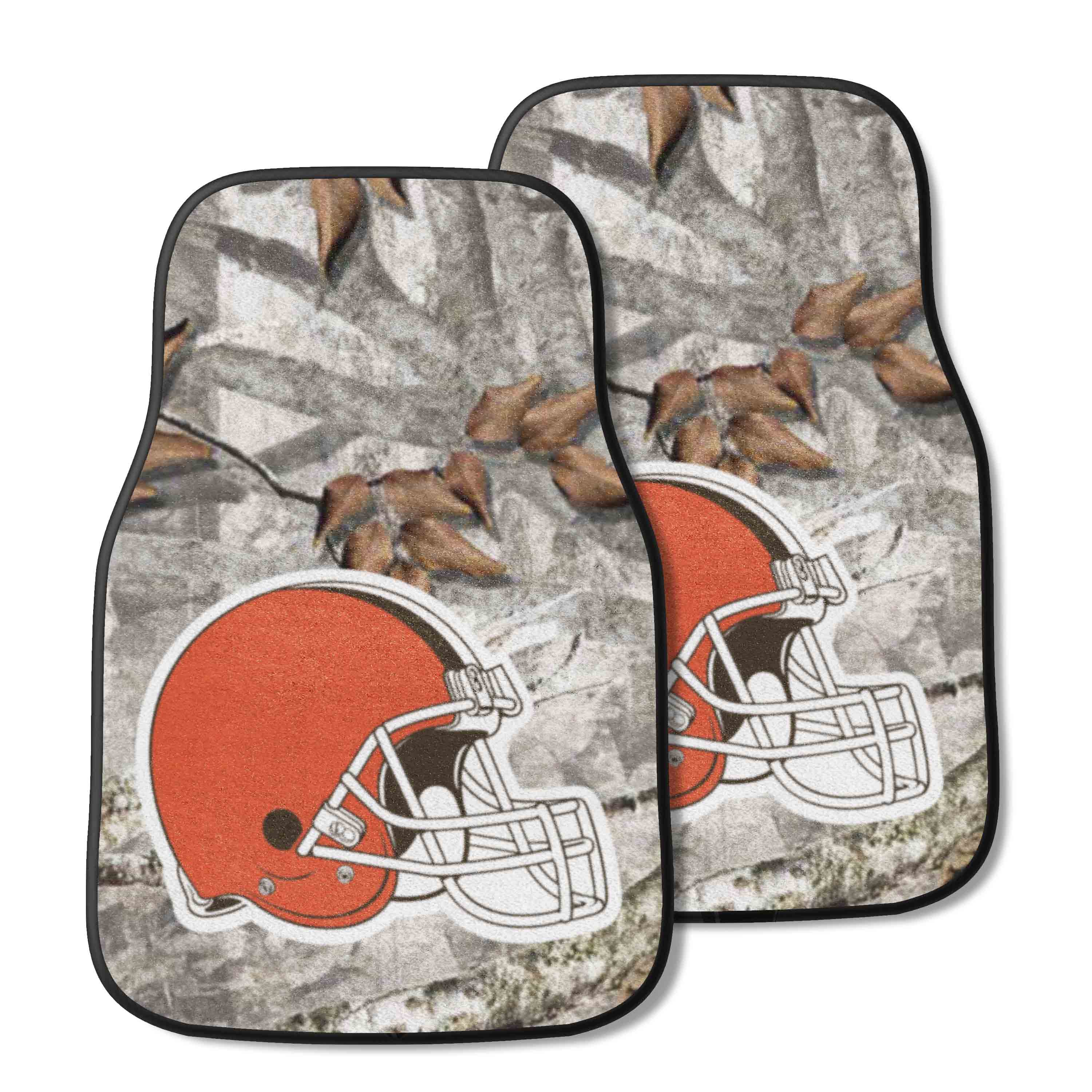 Cleveland Browns Camo Front Carpet Car Mat Set - 2 Pieces