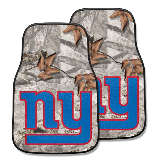 New York Giants Camo Front Carpet Car Mat Set - 2 Pieces - New York Giants