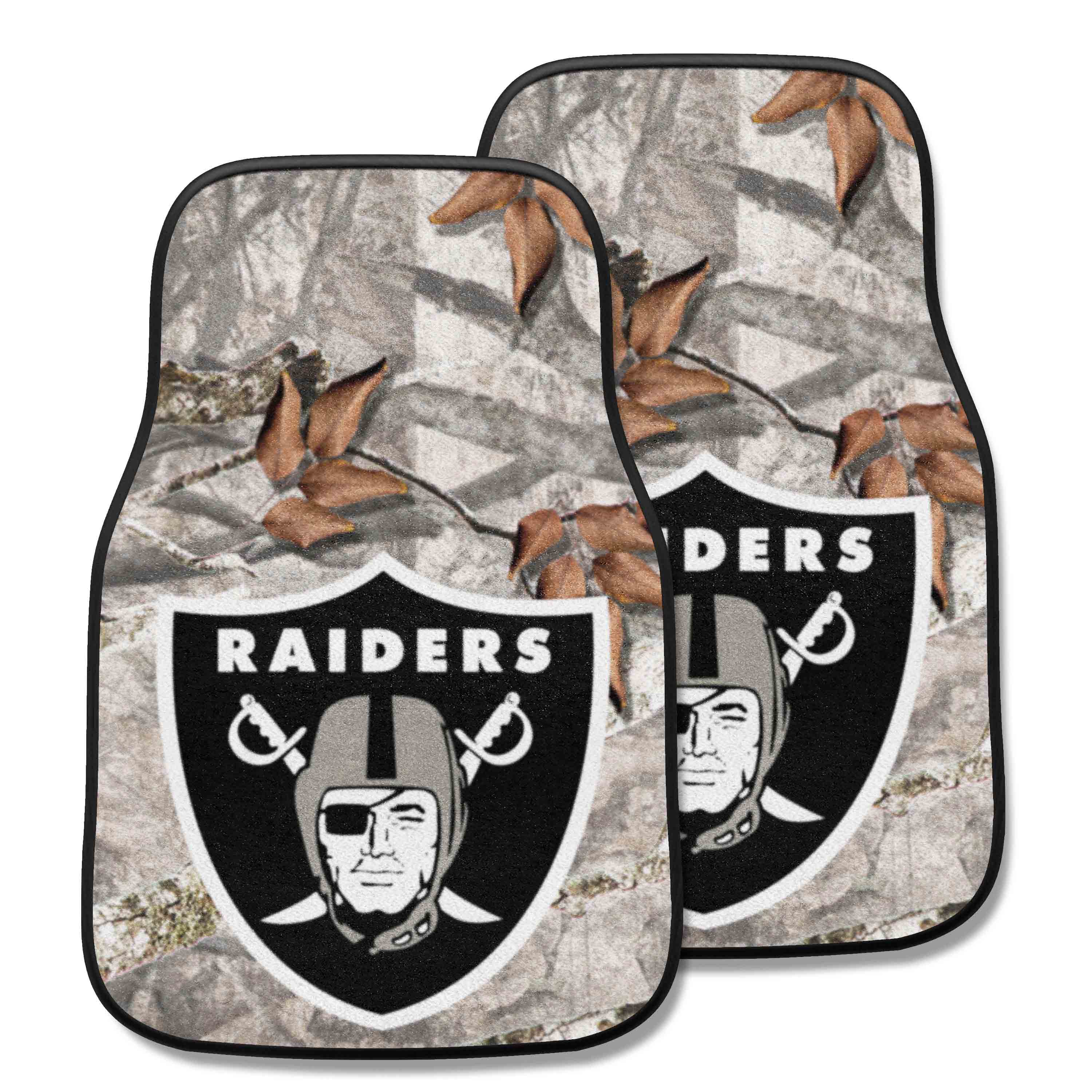 Las Vegas Raiders Camo Front Carpet Car Mat Set - 2 Pieces