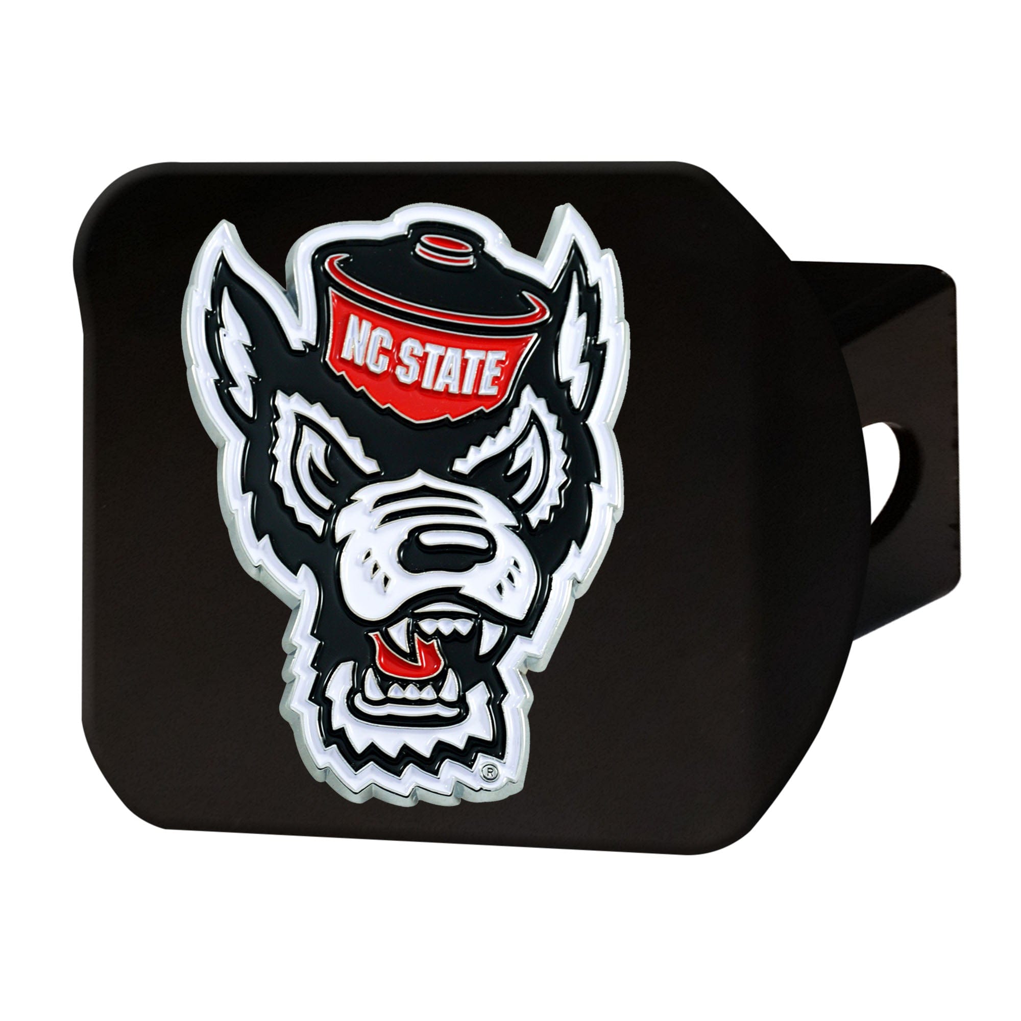 NC State Wolfpack Black Metal Hitch Cover - 3D Color Emblem - NC State