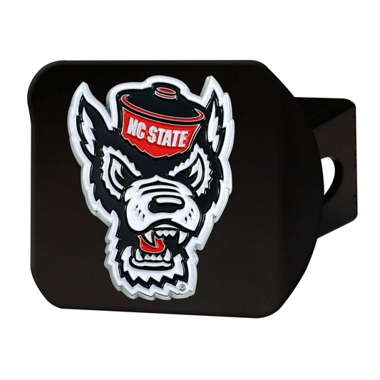 NC State Wolfpack Black Metal Hitch Cover - 3D Color Emblem