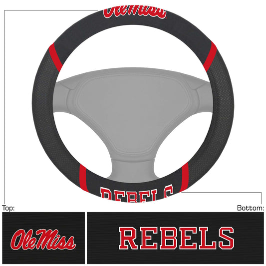 Ole Miss Rebels Embroidered Steering Wheel Cover